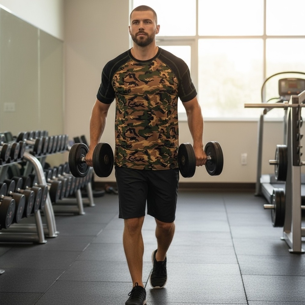 KiloGear CUT Weighted Training Shirt Men’s Small–Camo Compression Top USA Made - Picture 4 of 15